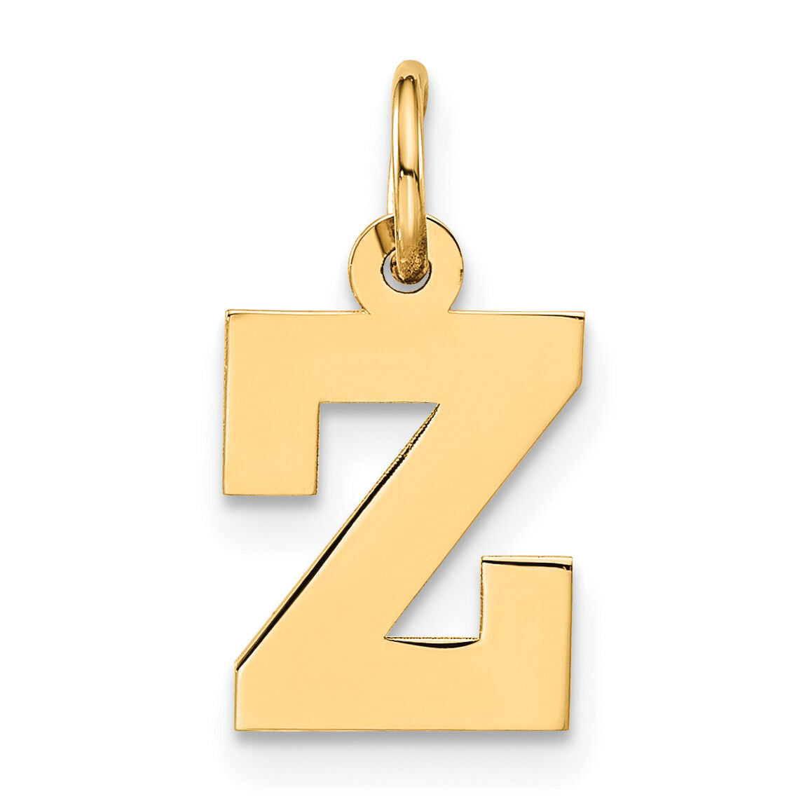 14k Small Block Initial Z Charm-YC664Z