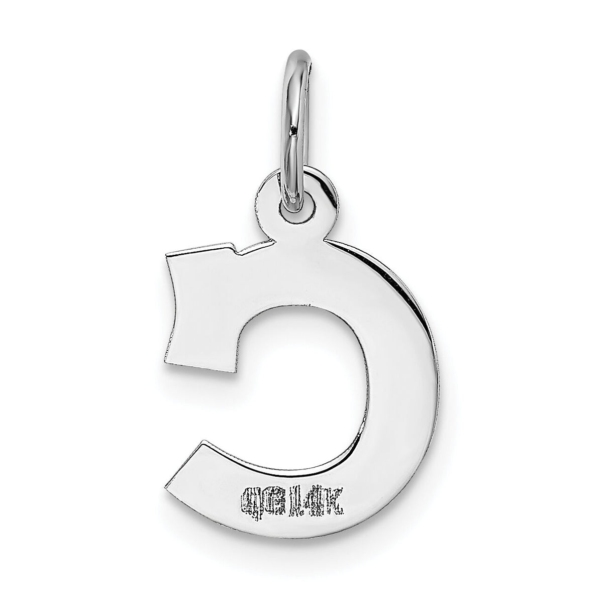 14KW Small Block Letter C Initial Charm-YC665C