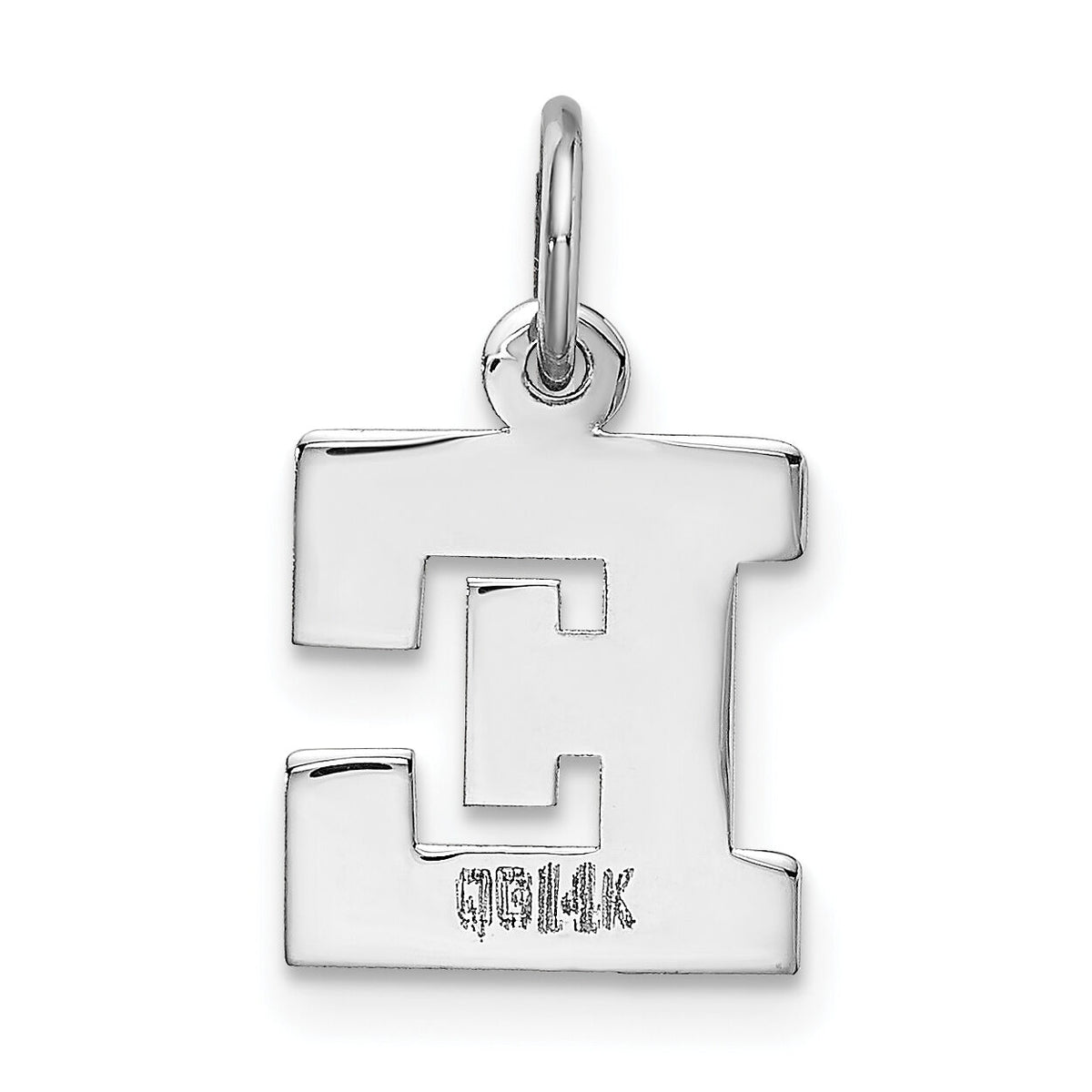 14KW Small Block Letter E Initial Charm-YC665E