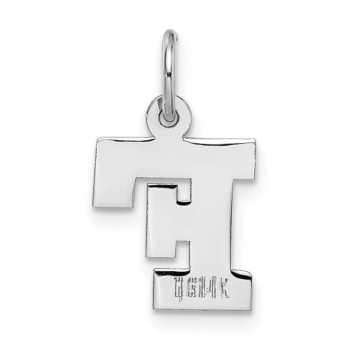 14KW Small Block Letter F Initial Charm-YC665F