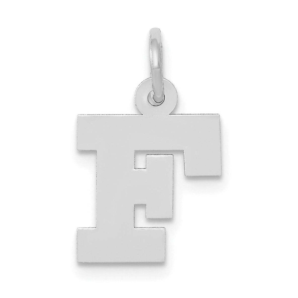 14KW Small Block Letter F Initial Charm-YC665F