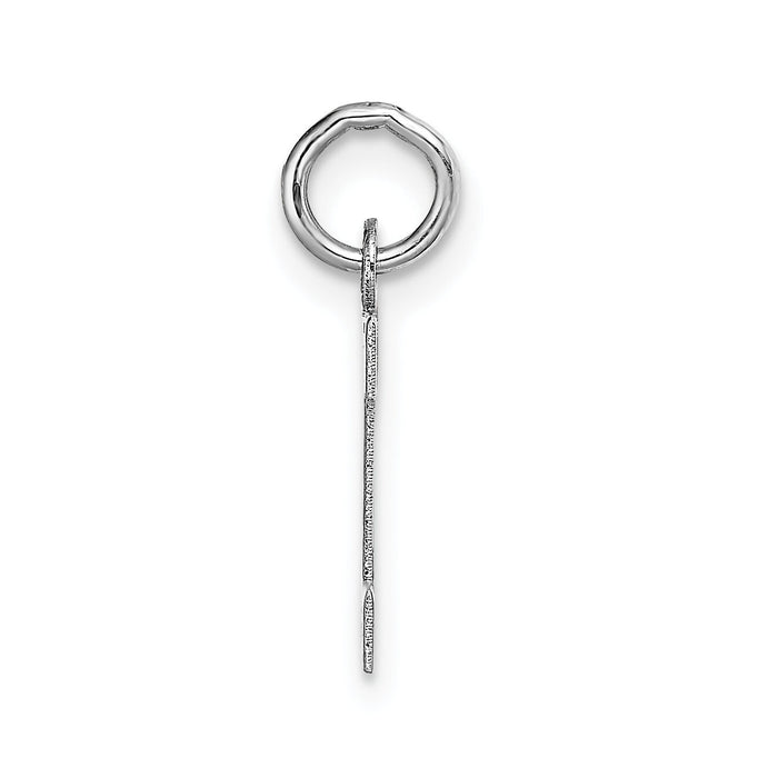 14KW Small Block Letter I Initial Charm-YC665I