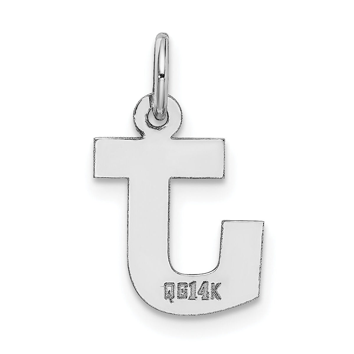 14KW Small Block Letter J Initial Charm-YC665J