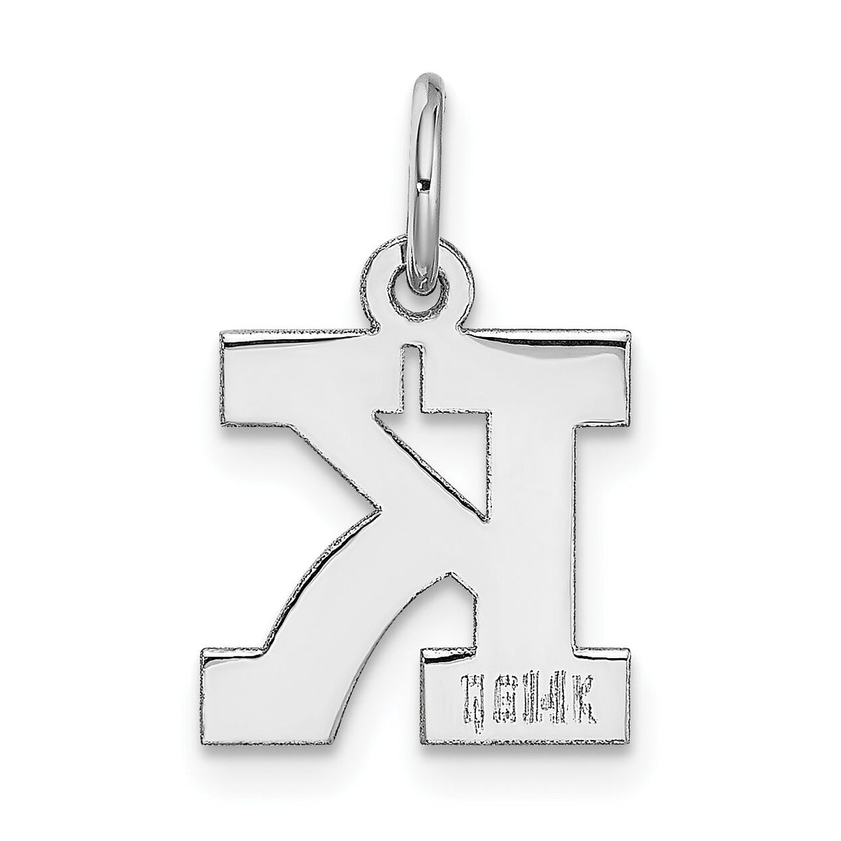 14KW Small Block Letter K Initial Charm-YC665K