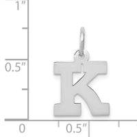 14KW Small Block Letter K Initial Charm-YC665K