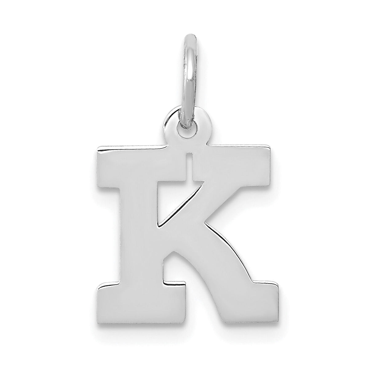 14KW Small Block Letter K Initial Charm-YC665K