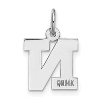 14KW Small Block Letter N Initial Charm-YC665N