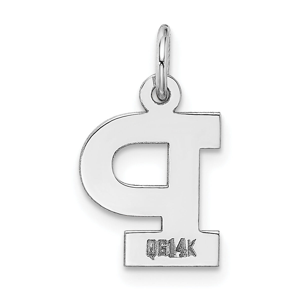 14KW Small Block Letter P Initial Charm-YC665P