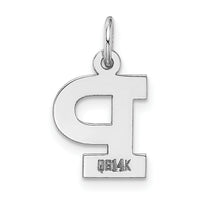 14KW Small Block Letter P Initial Charm-YC665P