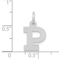 14KW Small Block Letter P Initial Charm-YC665P
