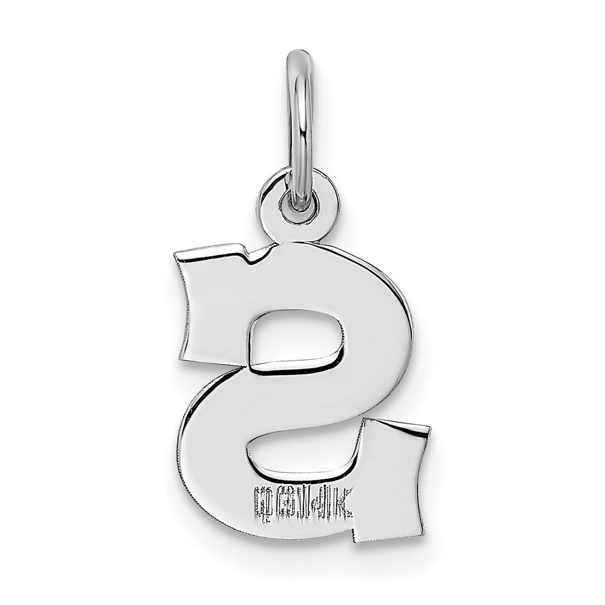 14KW Small Block Letter S Initial Charm-YC665S