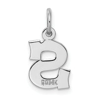 14KW Small Block Letter S Initial Charm-YC665S