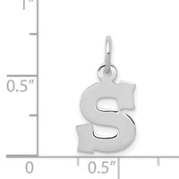 14KW Small Block Letter S Initial Charm-YC665S