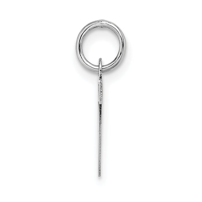 14KW Small Block Letter V Initial Charm-YC665V