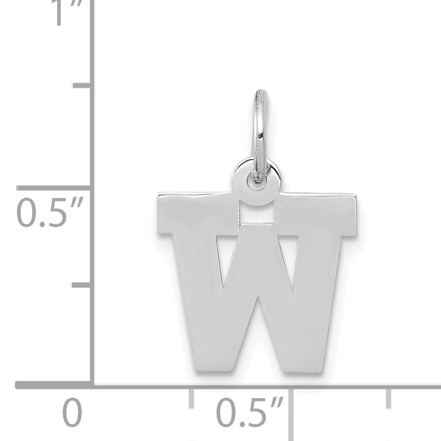 14KW Small Block Letter W Initial Charm-YC665W