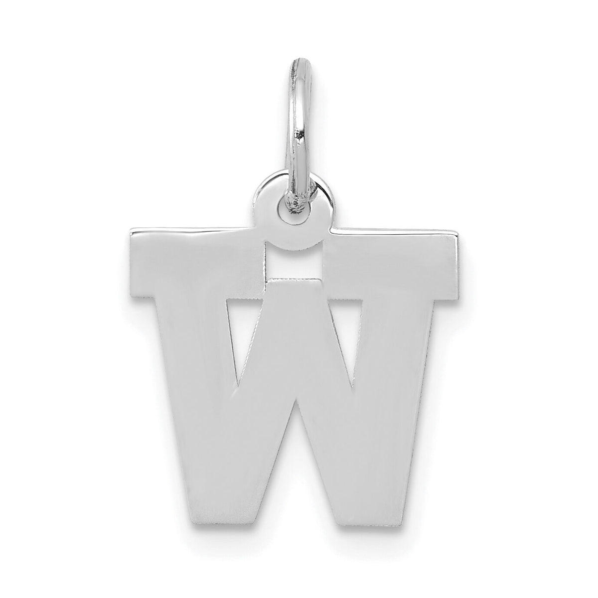14KW Small Block Letter W Initial Charm-YC665W