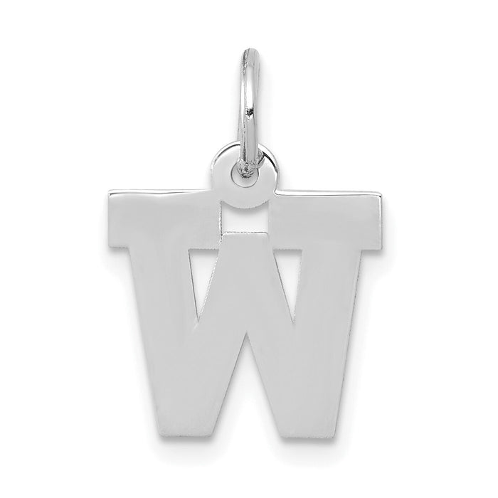 14KW Small Block Letter W Initial Charm-YC665W