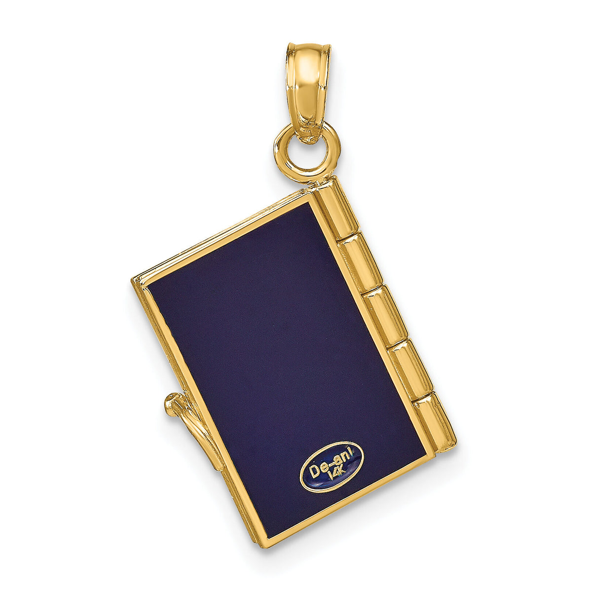 14K Enamel 3-D Passport Opens Pendant-YC819