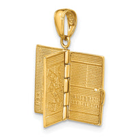 14K Enamel 3-D Passport Opens Pendant-YC819
