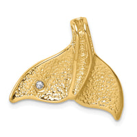 14K Diamond Whale Tail Slide-YC853