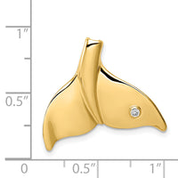 14K Diamond Whale Tail Slide-YC853