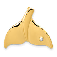 14K Diamond Whale Tail Slide-YC853