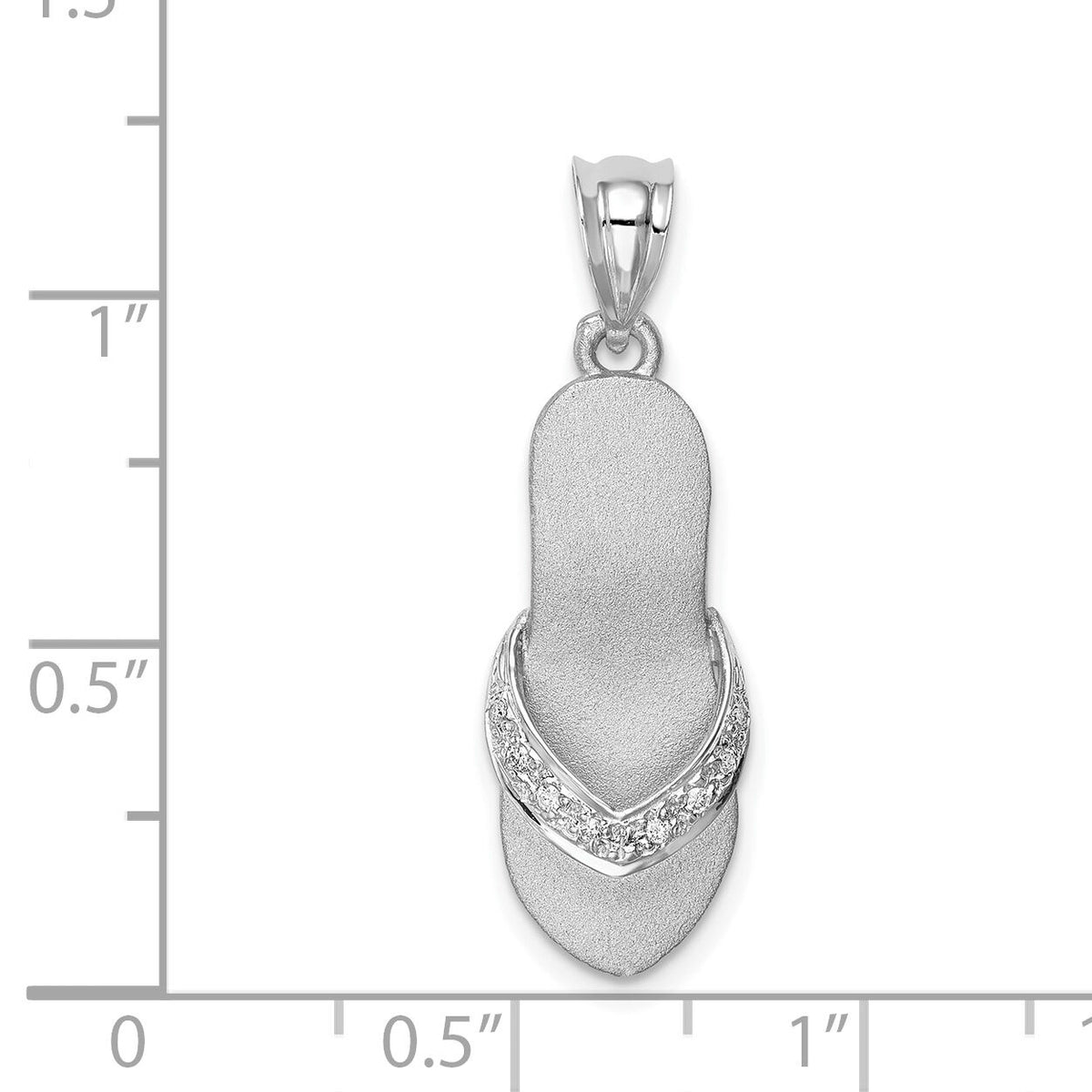 14K White Gold Diamond Sandal Pendant-YC866