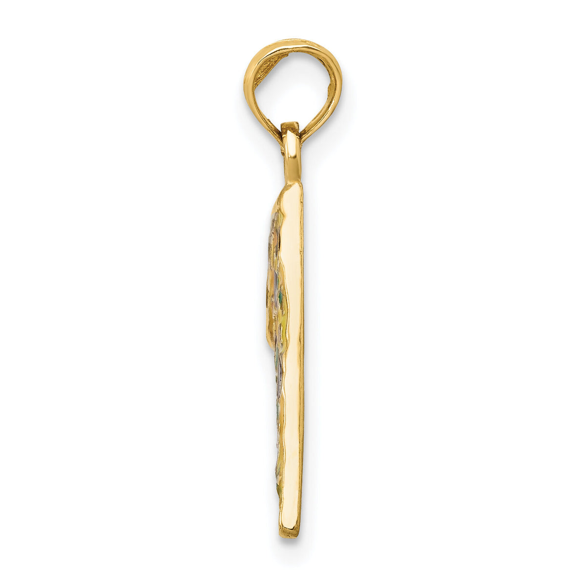 14k Enameled Pizza Slice Pendant-YC880