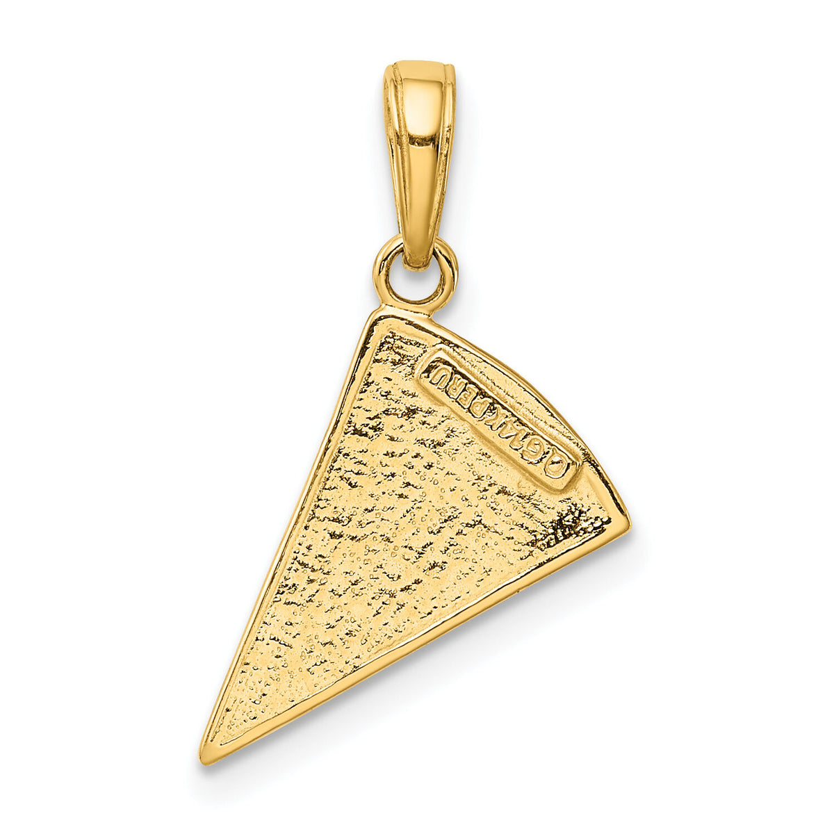 14k Enameled Pizza Slice Pendant-YC880