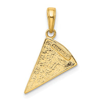 14k Enameled Pizza Slice Pendant-YC880