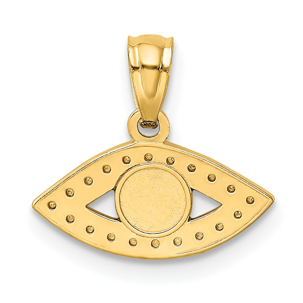 14K Enameled Eye Pendant-YC898