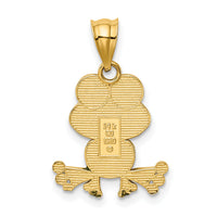 14k Green and White Enameled Frog-YC913