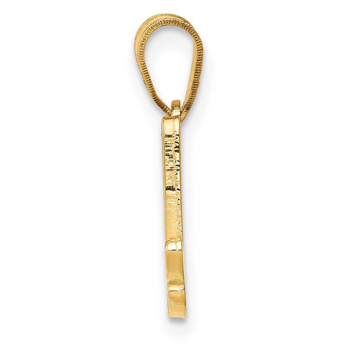14KY Script Letter A Initial Pendant-YC993A