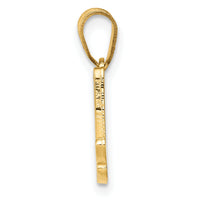 14KY Script Letter A Initial Pendant-YC993A