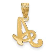 14KY Script Letter A Initial Pendant-YC993A