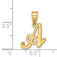 14KY Script Letter A Initial Pendant-YC993A