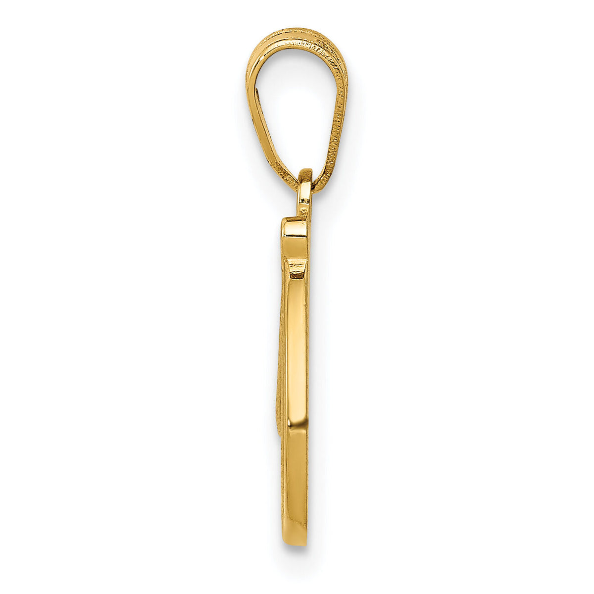 14KY Script Letter D Initial Pendant-YC993D