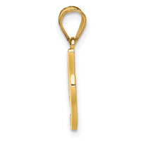 14KY Script Letter I Initial Pendant-YC993I