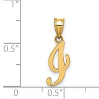 14KY Script Letter I Initial Pendant-YC993I