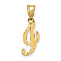 14KY Script Letter I Initial Pendant-YC993I