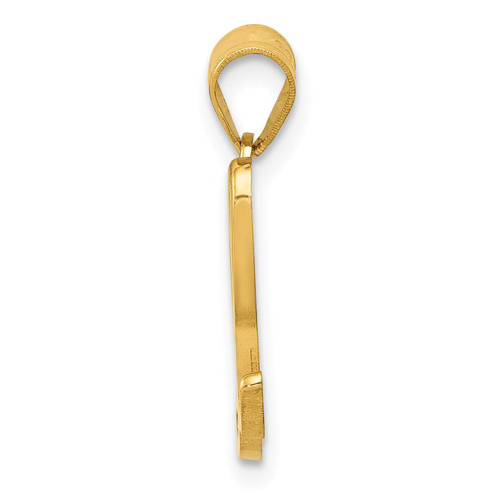 14KY Script Letter L Initial Pendant-YC993L