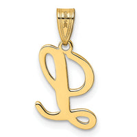 14KY Script Letter L Initial Pendant-YC993L