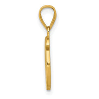 14KY Script Letter O Initial Pendant-YC993O