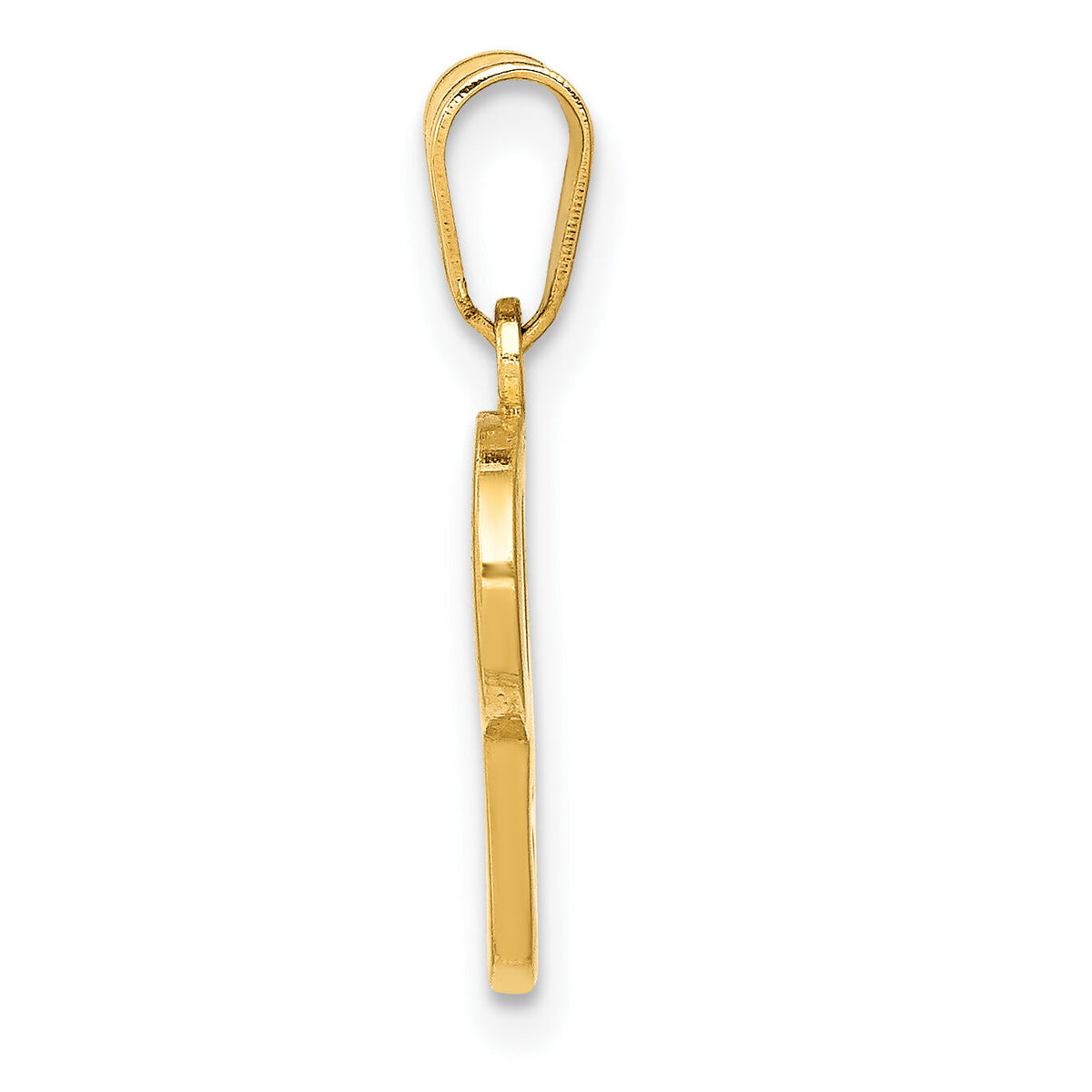 14KY Script Letter P Initial Pendant-YC993P
