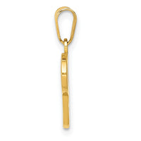 14KY Script Letter P Initial Pendant-YC993P