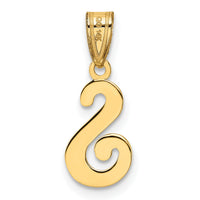 14KY Script Letter S Initial Pendant-YC993S