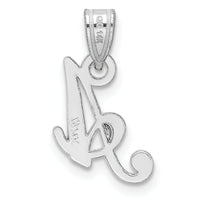 14KW White Gold Script Letter A Initial  Pendant-YC993WA