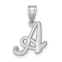 14KW White Gold Script Letter A Initial  Pendant-YC993WA