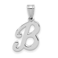 14KW White Gold Script Letter B Initial  Pendant-YC993WB