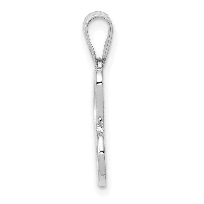 14KW White Gold Script Letter C Initial  Pendant-YC993WC